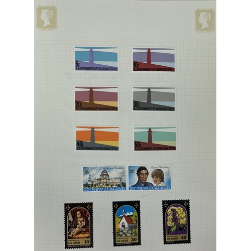 22 - Collection of four stamp albums, containing stamps from New Zealand, USA, Canada & Australia. Approx... 