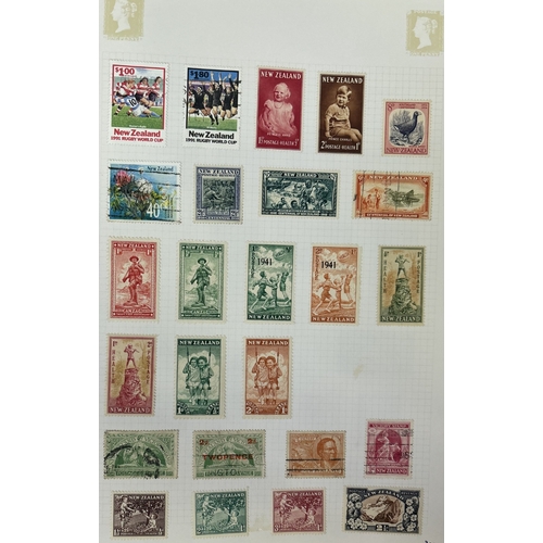 22 - Collection of four stamp albums, containing stamps from New Zealand, USA, Canada & Australia. Approx... 