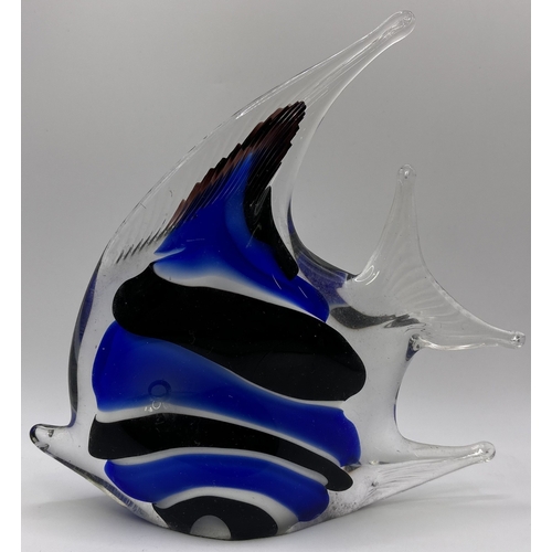 29 - Collection of 11 pieces of mid-century blue art glass. To include Mdina & other animals & brandy gla... 