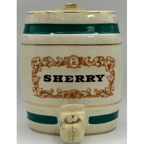 35 - Collection of three Wade ceramic dispensers, together with a vintage fun drinking glass & two bottle... 