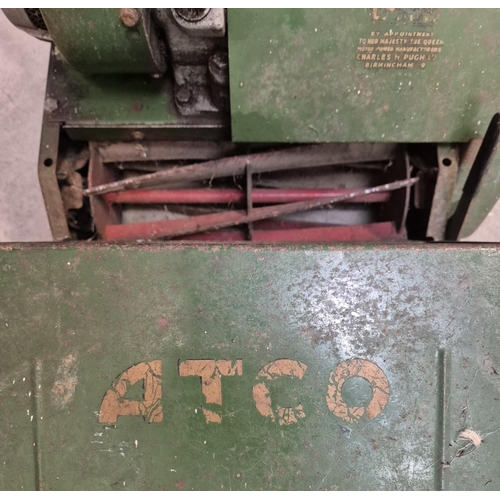 51 - Vintage Atco petrol mower. Complete with original manual & paperwork. Untested.