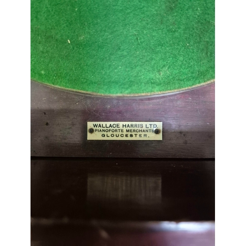 53 - Academy Gramophone housed in a freestanding oak cabinet. Complete with original supplier's nameplate... 