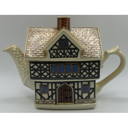 59 - Collection of eleven display teapots. To include rarer editions - Wade - White Rabbit & Sadler - Tud... 