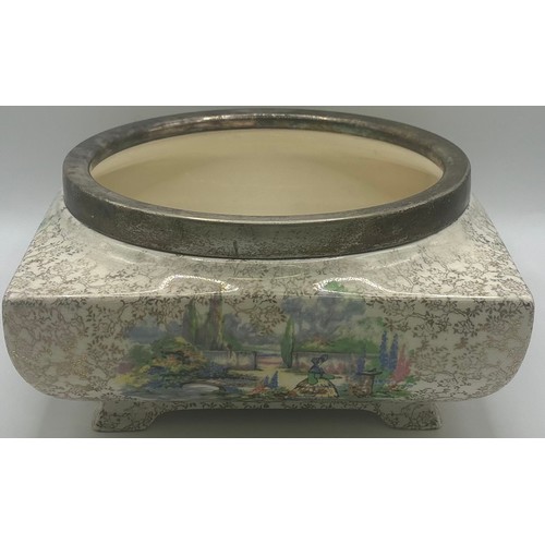 122 - Collection of 9 vintage decorative ceramics. To include Crown Ducal, Shorter & Son, Sandland, etc.