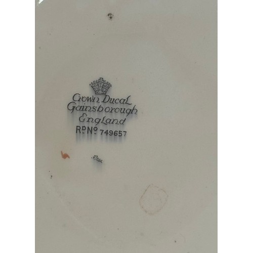 122 - Collection of 9 vintage decorative ceramics. To include Crown Ducal, Shorter & Son, Sandland, etc.