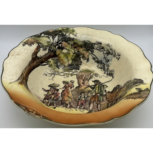 134 - Collection of antique & vintage tableware. To include Victorian Mason's Watteau brown serving dish; ... 