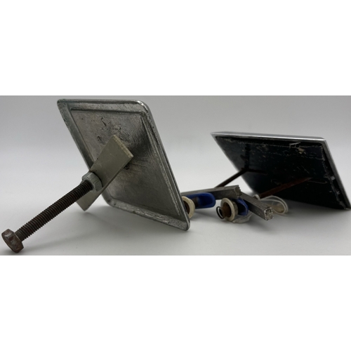 138 - AA & King Edward's School Witley car badges, c.1970's. Largest 7.5cm x 7.5cm.