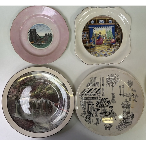 142 - Collection of 12 vintage wall decor. To include display plates, unusual crab plate & shells.