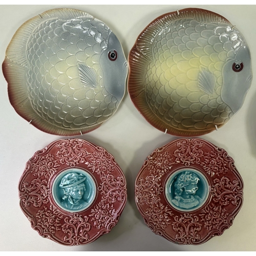 142 - Collection of 12 vintage wall decor. To include display plates, unusual crab plate & shells.