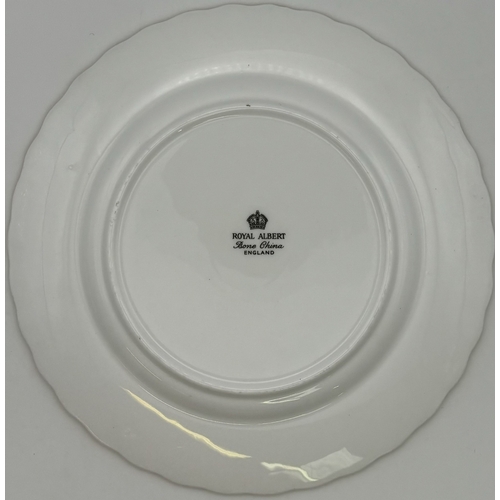 161 - Royal Albert Pink Roses part tea set. To include 6 cups, saucers & side plates, together with a milk... 