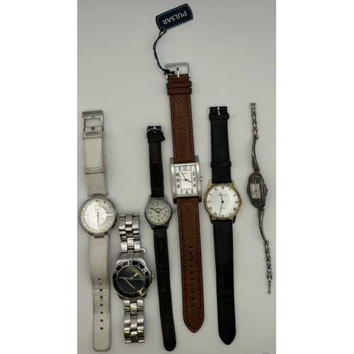 162 - Tabletop cabinet full of silver & costume jewellery, together with a selection of dress watches. To ... 