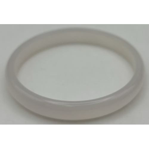 163 - Presentation boxed Jade bangle. Internal diameter 6.5