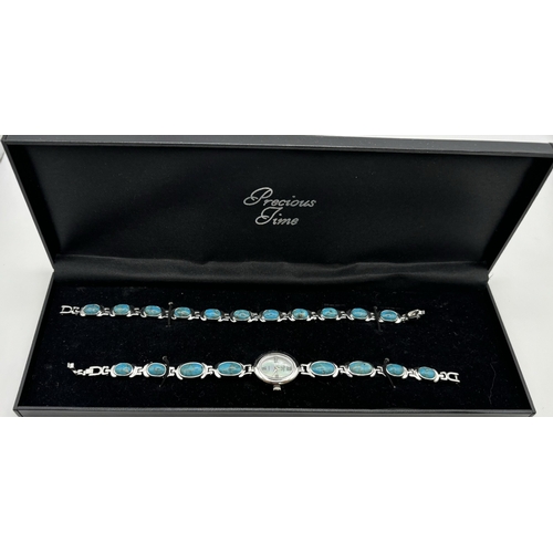 165 - Two ladies dress watches, by Le Chat, together with a presentation boxed watch & bracelet set by Pre... 