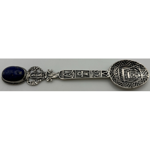 170 - Collection of 5 European silver & tourist spoons. Three of Dutch origin, one French & one likely Egy... 