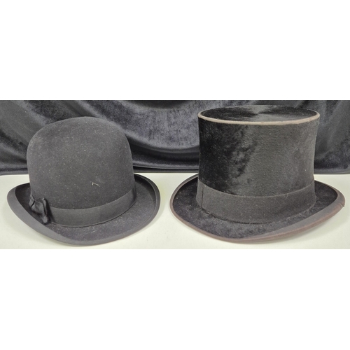 173 - Vintage bowler & top hats, by Lincoln Bennett & Co. Condition A/F.