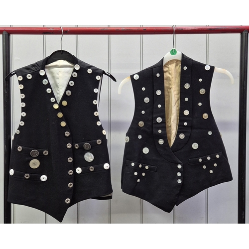 178 - Collection of 5 vintage Pearly Kings & Queens dressing up clothes. To include 3 waistcoats, hat & sk... 