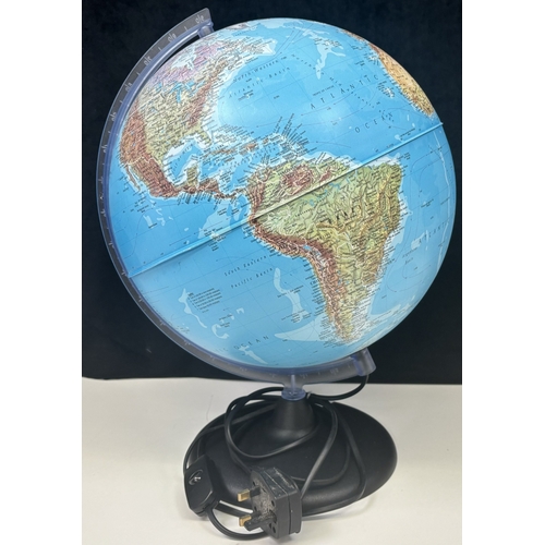 243 - Light-Up revolving globe. Dimensions(cm) H41, W32, D32. PAT test pass & functionality test indicates... 