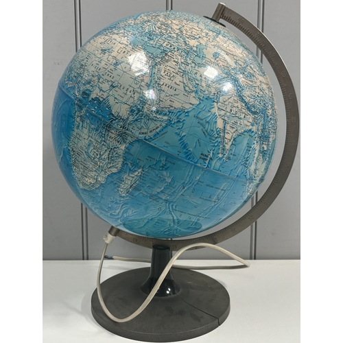 244 - Light-Up revolving globe. Untested. No plug. Dimensions(cm) H42, W34, D34.