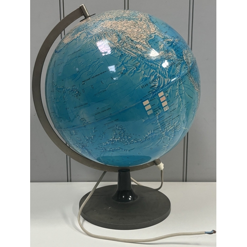 244 - Light-Up revolving globe. Untested. No plug. Dimensions(cm) H42, W34, D34.