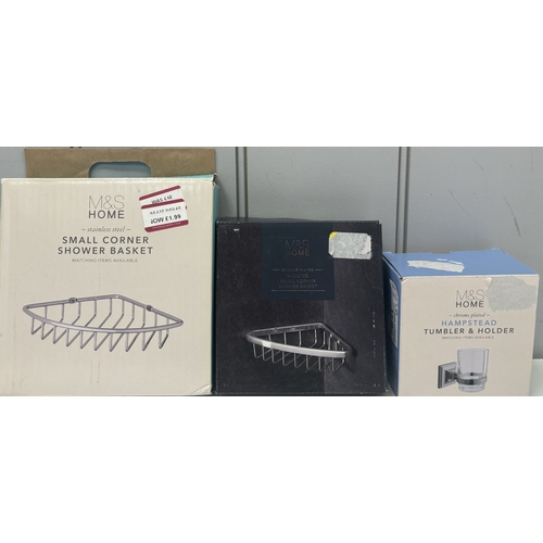 252 - Selection of new/unused homeware. To include kitchen scales, hot chocolate maker, bathroom shelves, ... 