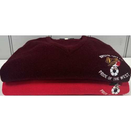 259 - Pair of Bristol City FC jumpers. Sizes 36