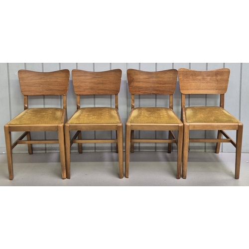261 - Mid-Century teak extending dining table & 4 butterfly-backed dining chairs. Dimensions(cm) Table H75... 