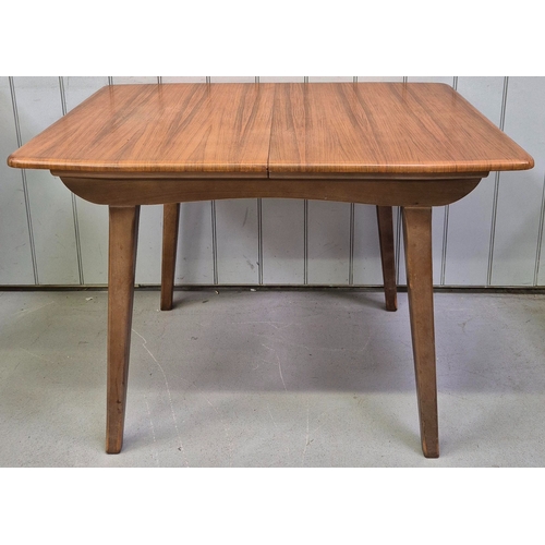 261 - Mid-Century teak extending dining table & 4 butterfly-backed dining chairs. Dimensions(cm) Table H75... 