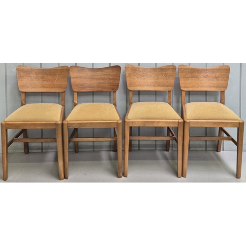 262 - 4 mid-century teak butterfly-backed dining chairs. Dimensions(cm) H81(51 to seat), W45, D40.