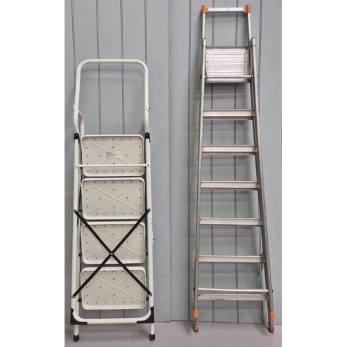 270 - 2 step ladders. Height 203cm & 170cm.