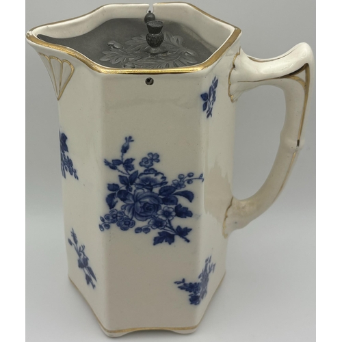2401 - Sevres (French) 19th century lidded jug. Base marked '332'. Height 18.5cm.