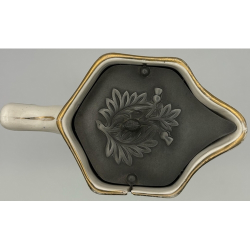 2401 - Sevres (French) 19th century lidded jug. Base marked '332'. Height 18.5cm.