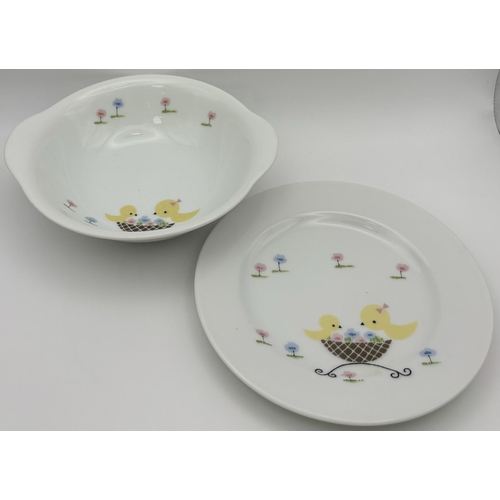 2405 - Selection of Noritake table ceramics. To include baby chicks in the nest breakfast set.
