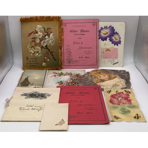 2409 - Collection of Victorian & later cabinet photo albums & greetings cards. To include Cabinet Album of ... 