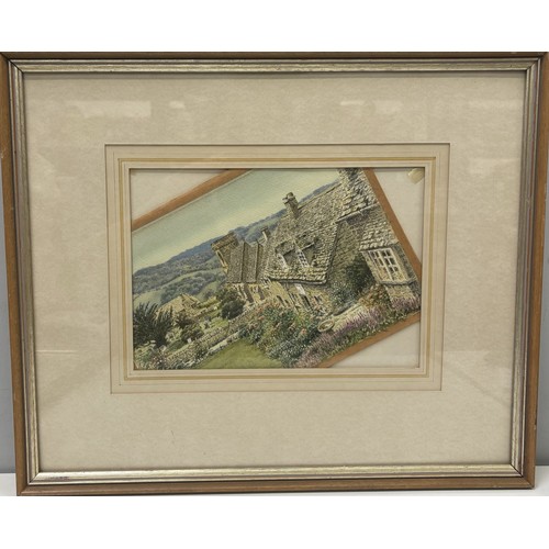 2414 - Colin Newman (British 1923 - ?) two framed watercolours, entitled 'Snowshill Church & Valley' & 'Sno... 