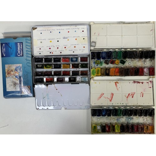 2672 - Selection of unused & used artist's materials. To include watercolour pencils, paints, etc.