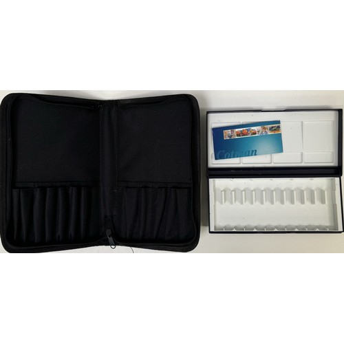 2672 - Selection of unused & used artist's materials. To include watercolour pencils, paints, etc.