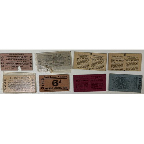 2674 - Railwayana - collection of vintage tickets, approx. 200 photo's of mostly steam engines & plaque dep... 
