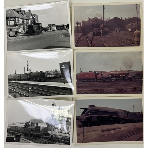 2674 - Railwayana - collection of vintage tickets, approx. 200 photo's of mostly steam engines & plaque dep... 