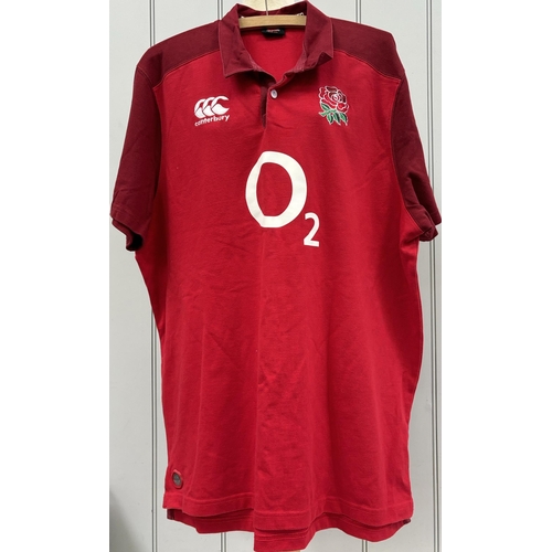 2722 - Collection of three England rugby shirts. Sizes S, M & XXL.