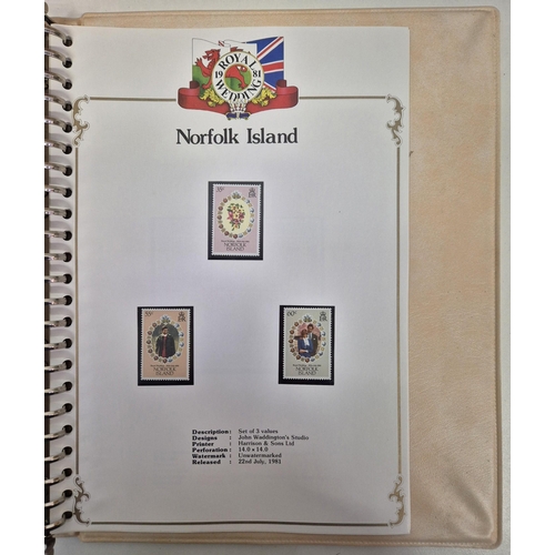 2744 - A huge collection of Royal Wedding Commonwealth stamps. To include two Stanley Gibbons completed alb... 
