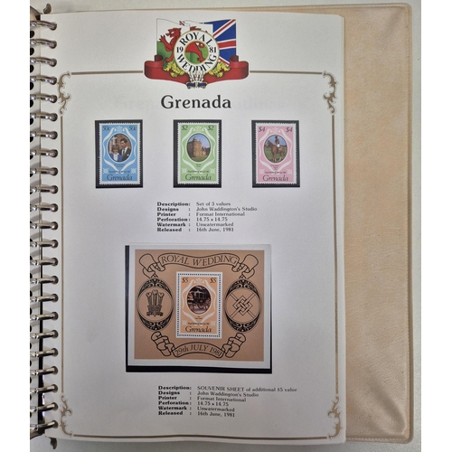 2744 - A huge collection of Royal Wedding Commonwealth stamps. To include two Stanley Gibbons completed alb... 