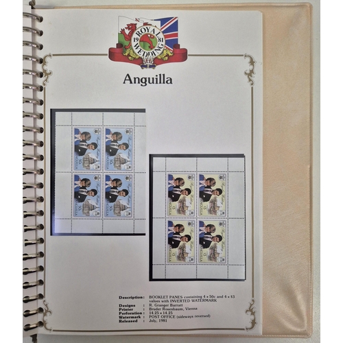 2744 - A huge collection of Royal Wedding Commonwealth stamps. To include two Stanley Gibbons completed alb... 