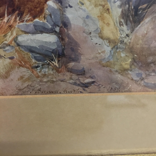 2751 - A Victorian framed Scottish landscape watercolour, signed & dated by the artist James Burrell Smith ... 