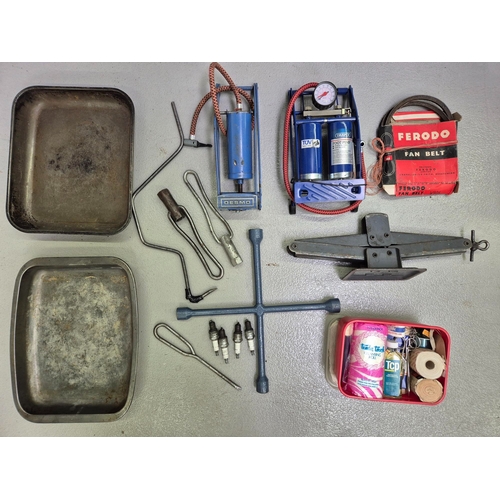 287 - Large collection of vintage car spares & maintenance items/tools.