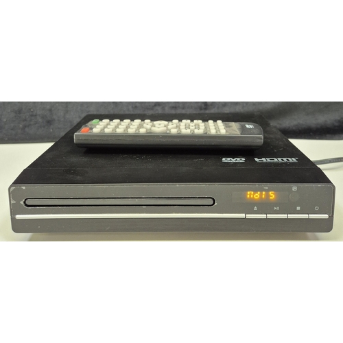 289 - Contemporary TV stand, together with a Tesco THDVD19 DVD player, complete with remote control. PAT t... 