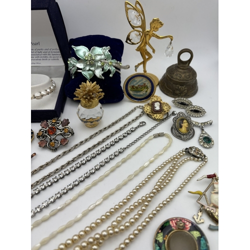 292 - Large selection of costume jewellery. To include CZ necklace, simulated pearl necklaces, Earrings, s... 