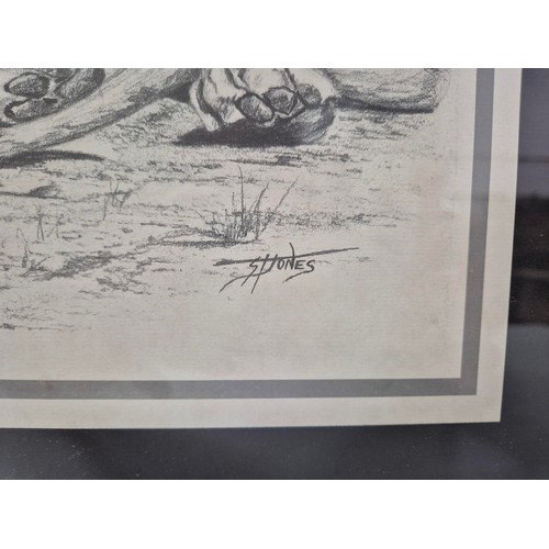 271 - 3 framed prints. To include Young Zebra, by Rolf Harris (limited edition 9/195, with certificate); m... 