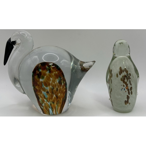 79 - Collection of 10 mid-century & later glass art figures. Tallest 20cm.