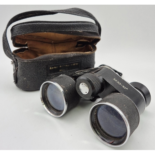 45 - Collection of 3 vintage opera glasses/binoculars. To include cased Rand Royal-View no.2  3x30, UADC ... 