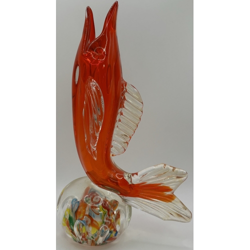 74 - Collection of 9 glass paperweights. Tallest 26cm.